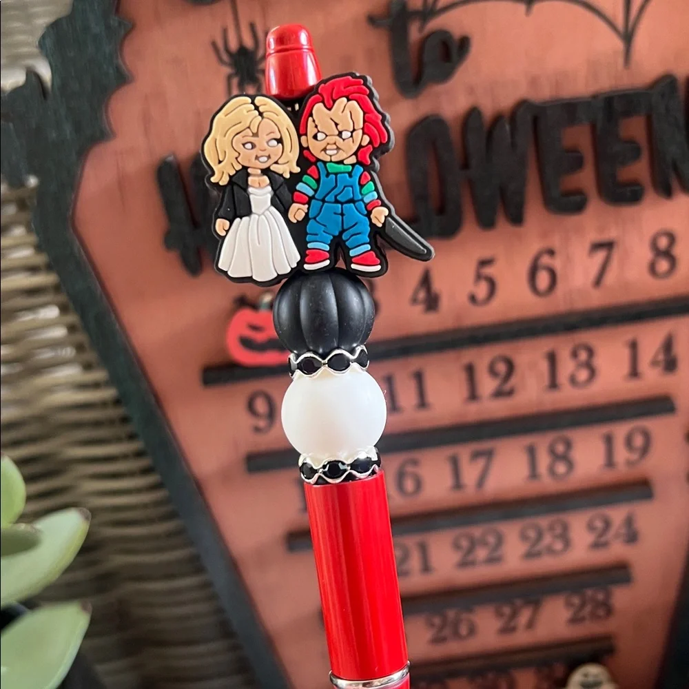 Chucky and Tiffany Red and Black Pen